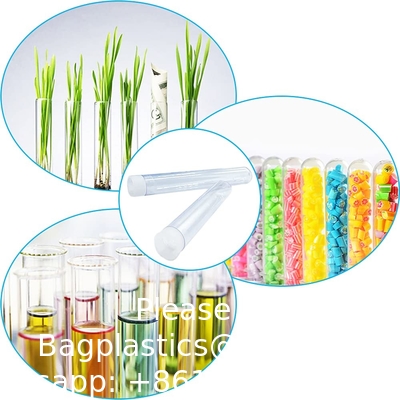 Plastic proefbuizen met rek, 16 x 100 mm proefbuis met doppen proefbuizen met rek, proefbuis voor wetenschappelijke experimenten