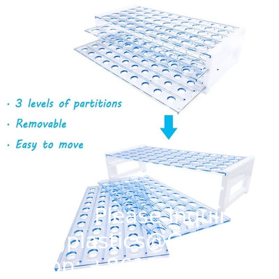 Plastic proefbuizen met rek, 16 x 100 mm proefbuis met doppen proefbuizen met rek, proefbuis voor wetenschappelijke experimenten