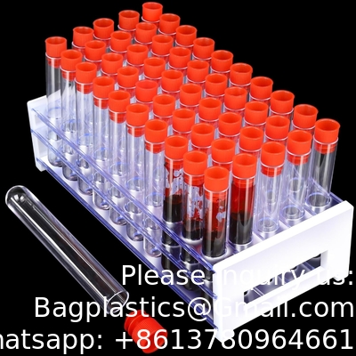 Duidelijke plastic proefbuizen met doppen en houder rek voor verpleegster feest decoraties Halloween feest gunsten