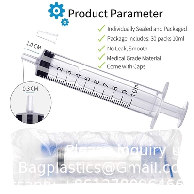 10 ml spuitjes 100 verpakkingen Plastic kleine spuit met puntdop, meetspuit, orale spuit Wetenschappelijke laboratoria, voeding
