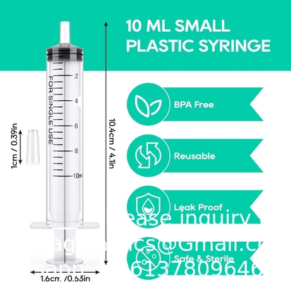 10 ml spuitjes 100 verpakkingen Plastic kleine spuit met puntdop, meetspuit, orale spuit Wetenschappelijke laboratoria, voeding