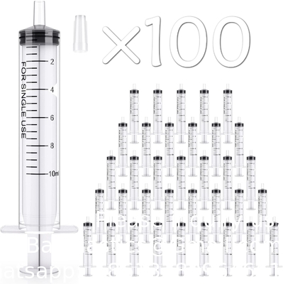 10 ml spuitjes 100 verpakkingen Plastic kleine spuit met puntdop, meetspuit, orale spuit Wetenschappelijke laboratoria, voeding