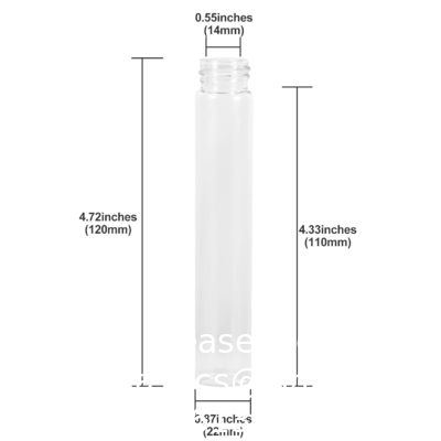 30 ml doorzichtige glastestbuizen met schroefkappen en plastic stopjes, vloeibare monsterflacon, lekvrije vlakke testbuizen