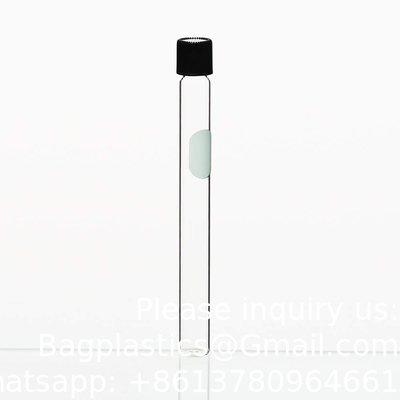 Borosilicaatglas serologische testbuizen met zwarte bakeliet schroefkappen Silicon Liner, Vol.30ml 20x150mm