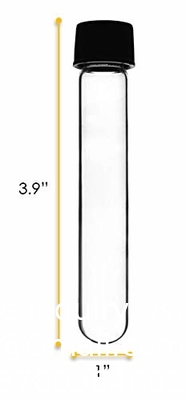Borosilicaatglas serologische testbuizen met zwarte bakeliet schroefkappen Silicon Liner, Vol.30ml 20x150mm