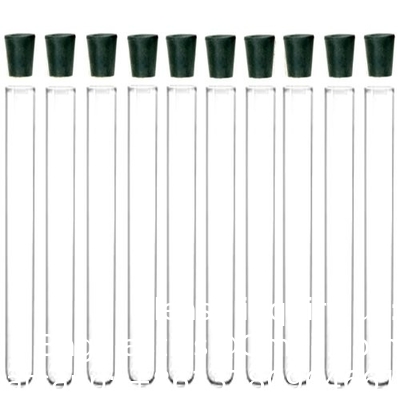 Borosilicaatglas serologische testbuizen met zwarte bakeliet schroefkappen Silicon Liner, Vol.30ml 20x150mm