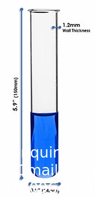Testbuizen, 50 ml - Borosilicaat 3,3 glas - 1,2 mm dikke wanden, kraalrand - superieure warmte- en chemische duurzaamheid