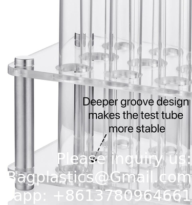 Wetenschappelijke experimenten 12 stuks 20x150 mm glazen proefbuizen met kurkstoppen 1 rek van acrylmateriaal