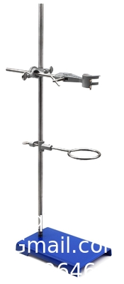 Chemisch bestand staal ring stand set - Lab stand ondersteuning met klem - 8 inch x 5 inch basis, 24 inch staaf