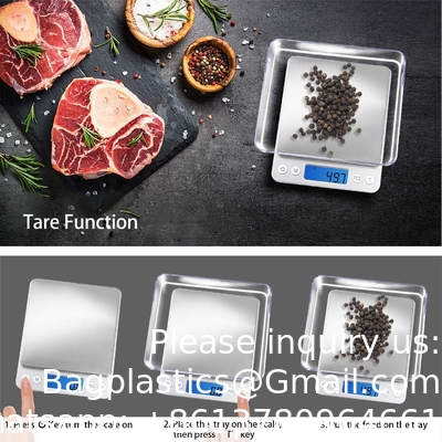 Digitale keukenschaal 3000g/0.1g, Pocket Food Scale 6 meetmodus, LCD, Tare, Digitale schaal Gram en ounces