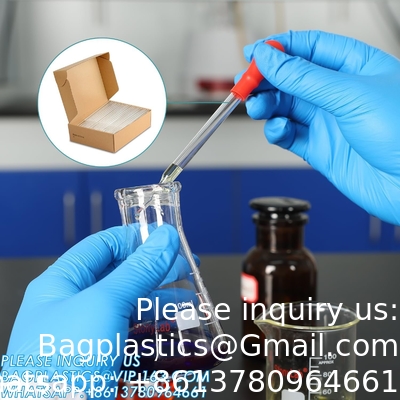 Glasdruppelpipetten, dik borosilicaatglasdruppelpipetten 3 ml niet-gegradeerde vloeistoftransferpipetten voor laboratorium