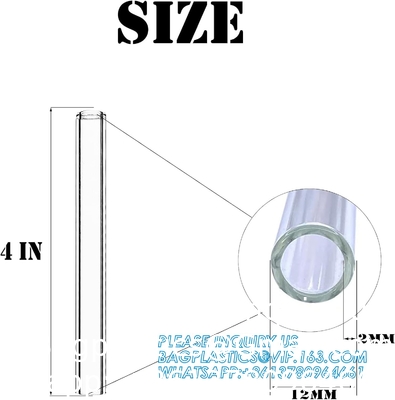 4 inch lang 10 stukjes glas borosilicaat blaasbuizen 12 mm OD 2 mm dikke wandbuizen, heldere buizen voor kunst zelfstandig