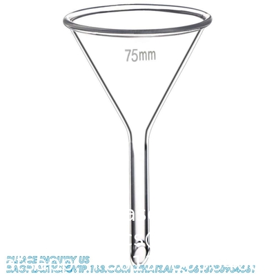 Glas trechter set, 3 maten - 50, 75, en 100 mm, korte stam, borosilicaat glas, zware muur, Karter Scientific