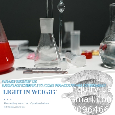 Aluminium weegboten Vloeibare mengfoliebakken Aluminium weegplaat Folie herbruikbare chemie weegplaat voor laboratorium