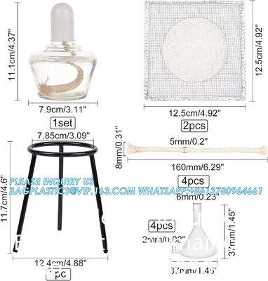 Glas-alcohollampenset Lab-alcoholbranderlamp 150 ml Glas-alcohollamp en standkit met alcohollamp, statief