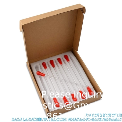 Glasdruppelpipetten, dik borosilicaatglasdruppelpipetten 3 ml niet-gegradeerde vloeistoftransferpipetten