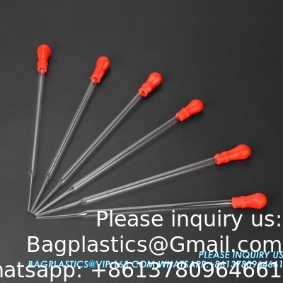 Glasdruppelpipetten, dik borosilicaatglasdruppelpipetten 3 ml niet-gegradeerde vloeistoftransferpipetten