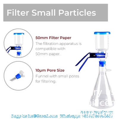 Laboratorium vacuümfiltratie distillatieapparaat, zware wand laboratoriumfilter set, 1 jaar garantie (1000 ml filterfles)