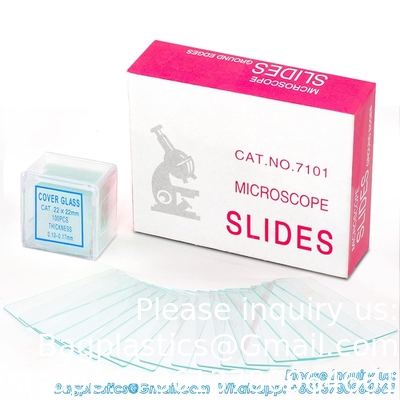 Microscoopplaatjes en -deksels, lege glazen plaatjes voor microscoop - 50 plaatjes, 100 deksels - voor microscopie