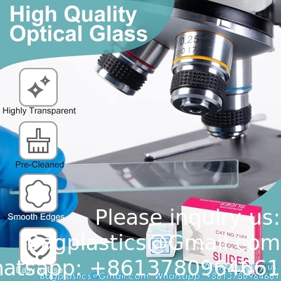 Microscoopplaatjes en -deksels, lege glazen plaatjes voor microscoop - 50 plaatjes, 100 deksels - voor microscopie