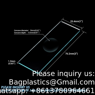 Microscoop glijbaan Concave, Single Concave 50pcs Glas glijbaan Met Depressie Voor natte monster, Lab Sample Observe