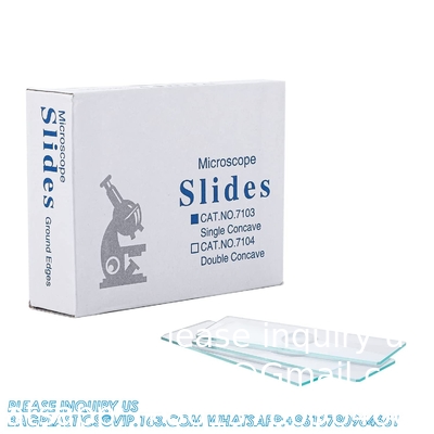 Microscoop glijbaan Concave, Single Concave 50pcs Glas glijbaan Met Depressie Voor natte monster, Lab Sample Observe