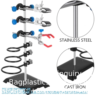 Metalen van laboratoriumkwaliteit Set - Steunstand Premium ijzermateriaal Laboratoriumsteunstand Laboratoriumclamp Flaskclamp