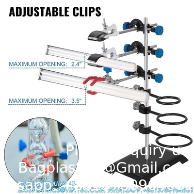 Metalen van laboratoriumkwaliteit Set - Steunstand Premium ijzermateriaal Laboratoriumsteunstand Laboratoriumclamp Flaskclamp