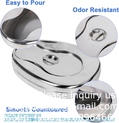 Stable bedpan Heavy Duty glad gemaakt voor bedgebonden patiënt, staal bedpan voor medische centra