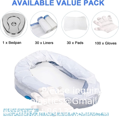 Stable bedpan Heavy Duty glad gemaakt voor bedgebonden patiënt, staal bedpan voor medische centra
