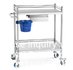 Laboratorium rolwagen 3 planken plank roestvrij staal rolwagen catering tandheelkundige utility cart commercieel wiel dolly