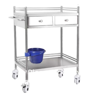 Laboratorium rolwagen 3 planken plank roestvrij staal rolwagen catering tandheelkundige utility cart commercieel wiel dolly
