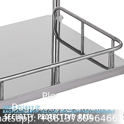 Laboratorium rolwagen 3 planken plank roestvrij staal rolwagen catering tandheelkundige utility cart commercieel wiel dolly