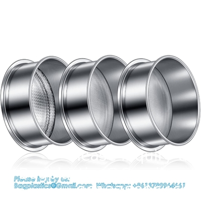 304 roestvrij laboratorium zeef, 200 mesh (0,074 mm), 80 mesh (0,18 mm), 10 mesh (2 mm) diafragma test zeef, 4 inch diameter