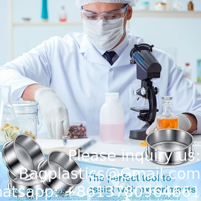304 roestvrij laboratorium zeef, 200 mesh (0,074 mm), 80 mesh (0,18 mm), 10 mesh (2 mm) diafragma test zeef, 4 inch diameter