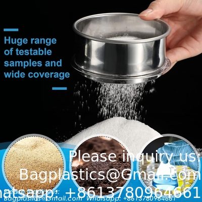 304 roestvrij laboratorium zeef, 200 mesh (0,074 mm), 80 mesh (0,18 mm), 10 mesh (2 mm) diafragma test zeef, 4 inch diameter