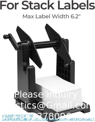 Externe labelhouder voor rollen, 2 in 1 fan-vouwbare stapelpapierhouder voor desktop-thermische labelprinter