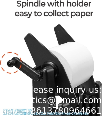 Externe labelhouder voor rollen, 2 in 1 fan-vouwbare stapelpapierhouder voor desktop-thermische labelprinter