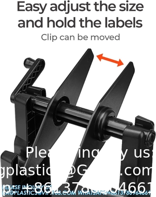 Externe labelhouder voor rollen, 2 in 1 fan-vouwbare stapelpapierhouder voor desktop-thermische labelprinter