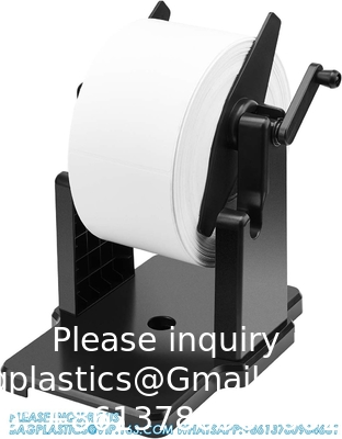 Externe labelhouder voor rollen, 2 in 1 fan-vouwbare stapelpapierhouder voor desktop-thermische labelprinter