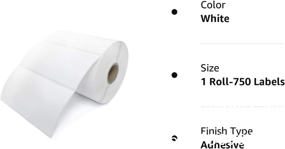 4&quot; x 2&quot; (102 mm x 51 mm) Barcode verzending &amp; multifunctionele etiketten, premium kleefmiddel &amp; geperforeerd etikettenprinter