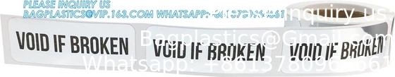 Overdracht Tamper Bewijs Beveiliging Garantie Nul zegels / stickers Beveiliging Tamper Voor herbruikbaar pakket ((1 x 3,35 inch