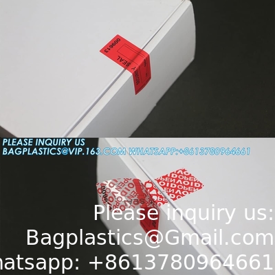 Overdracht Tamper Bewijs Beveiliging Garantie Nul zegels / stickers Beveiliging Tamper Voor herbruikbaar pakket ((1 x 3,35 inch