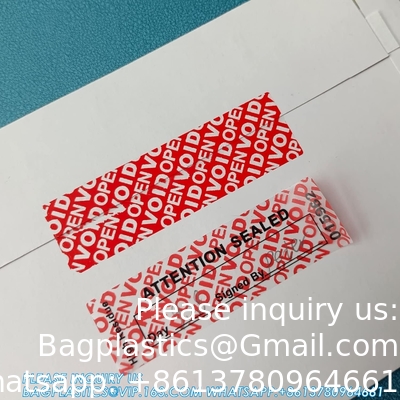Overdracht Tamper Bewijs Beveiliging Garantie Nul zegels / stickers Beveiliging Tamper Voor herbruikbaar pakket ((1 x 3,35 inch