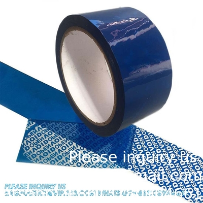 Serienummerd rood Tamper Proof Security Tape (48mm X 50m X 2mil, 100% totale overdracht, Ultra-dikke ¢ Void ¢