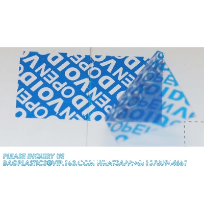 Serienummerd rood Tamper Proof Security Tape (48mm X 50m X 2mil, 100% totale overdracht, Ultra-dikke ¢ Void ¢