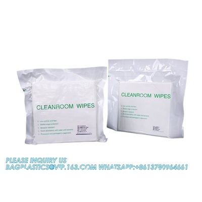 4 inch 2 Ply Polyester Stof Wiper Voor Industriële Schoonkamer Schoonmaakdoek 4009 Polyester stofvrij doek Ultra