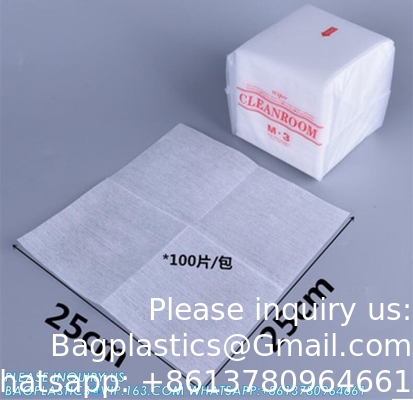 4 inch 2 Ply Polyester Stof Wiper Voor Industriële Schoonkamer Schoonmaakdoek 4009 Polyester stofvrij doek Ultra