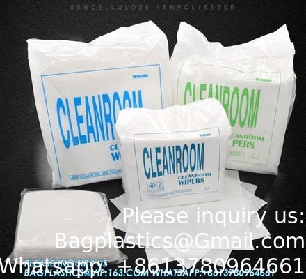 4 inch 2 Ply Polyester Stof Wiper Voor Industriële Schoonkamer Schoonmaakdoek 4009 Polyester stofvrij doek Ultra