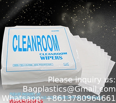 4 inch 2 Ply Polyester Stof Wiper Voor Industriële Schoonkamer Schoonmaakdoek 4009 Polyester stofvrij doek Ultra